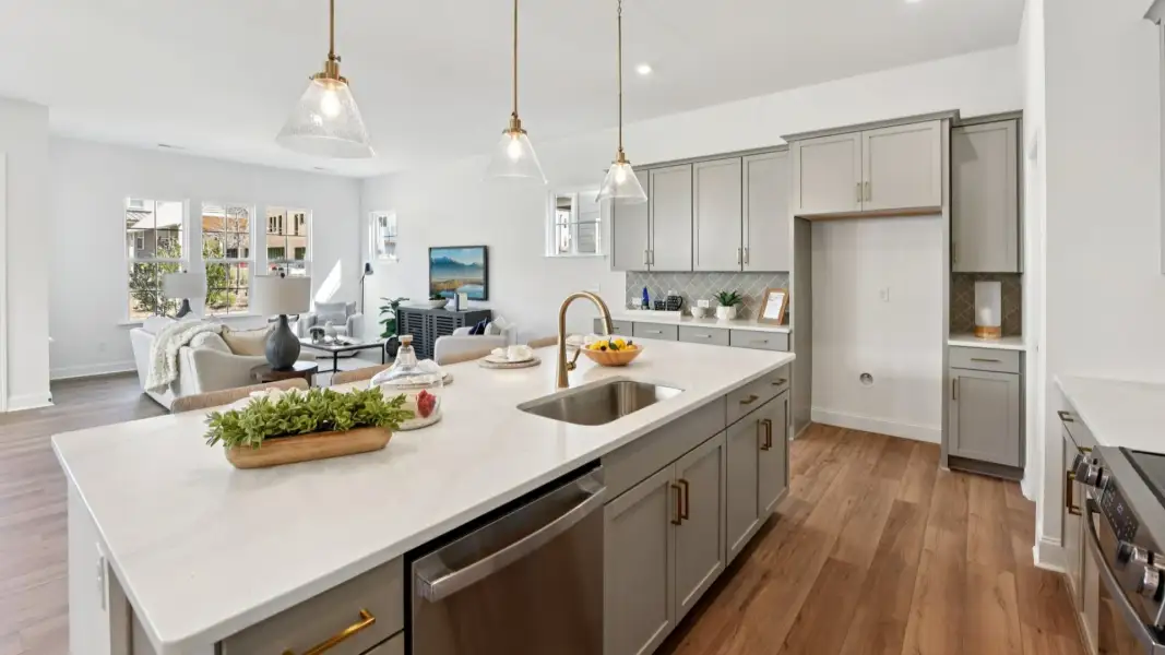 The Brentwood Plan by DRB Homes in The River District, Charlotte NC. - Kitchen