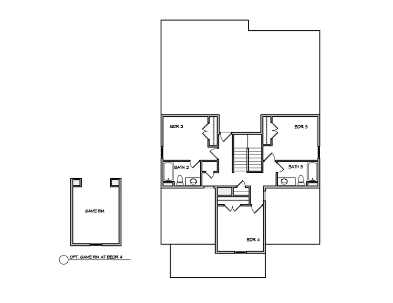 2D floor plan layout for the Dauphin by Heritage Towne in Heritage Towne, Midlothian, TX (Image 4).