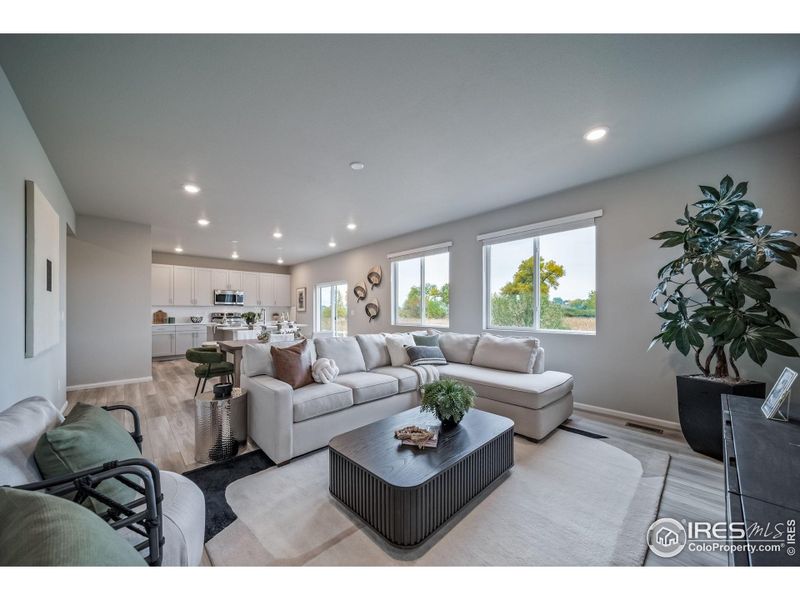 Furnished interior view inside a new home in Thompson River Ranch, Johnstown (Image 6).