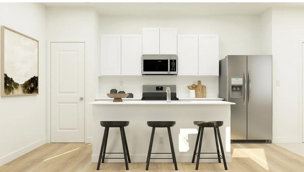 Furnished interior view inside a new home in Lindera Preserve at Cane Bay Plantation: Sabal Collection, Summerville (Image 5). Furnished interior view inside a new home in Lindera Preserve at Cane Bay Plantation: Sabal Collection, Summerville (Image 5).