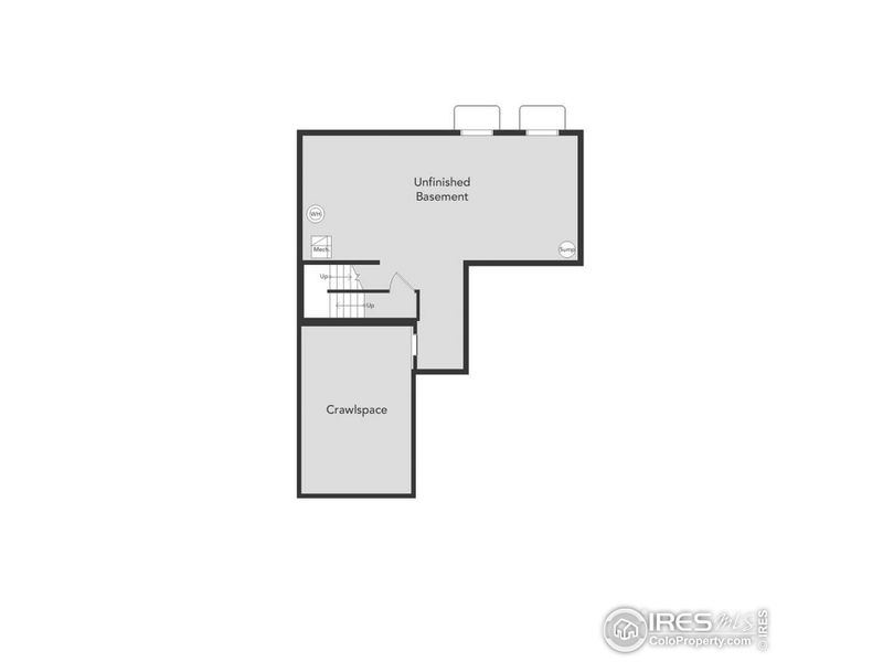 2D floor plan layout of this home in Thompson River Ranch, Johnstown, CO (Image 3).