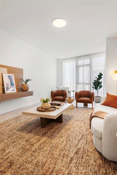 Furnished interior view inside a new home in , Miami Beach (Image 8). Furnished interior view inside a new home in , Miami Beach (Image 8).