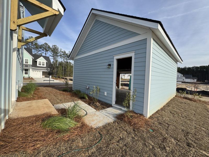 Exterior details and patio area of a home in Midtown at Nexton, Summerville (Image 4).