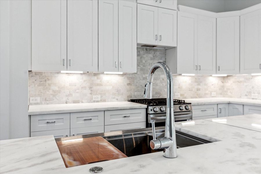 Modern Fixtures * Island with Sink.