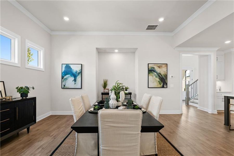 Furnished interior view inside a new home in Promenade at Sawnee Village, Cumming (Image 12).