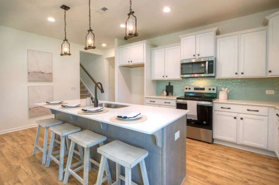 Representative furnished interior of a home built from the Durell by True Homes in Homecoming, Ravenel (Image 4).