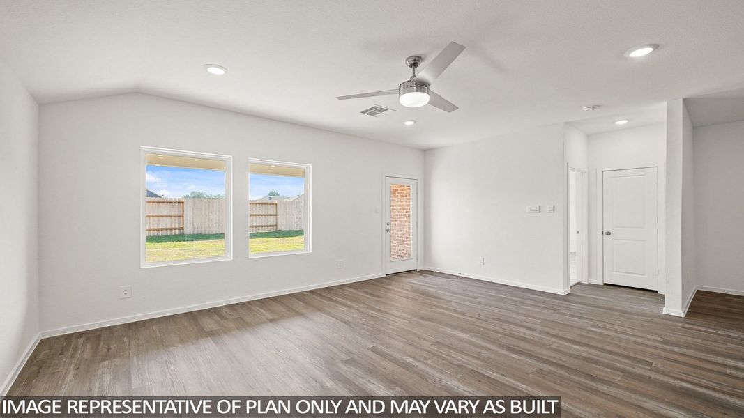 Representative unfurnished interior of a home built from the Harris by D.R. Horton in Sunterra Lakes, Brookshire (Image 9). Representative unfurnished interior of a home built from the Harris by D.R. Horton in Sunterra Lakes, Brookshire (Image 9).