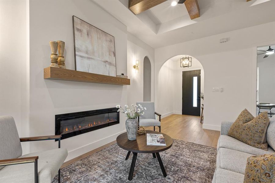 Furnished interior view inside a new home in , Dallas (Image 7).