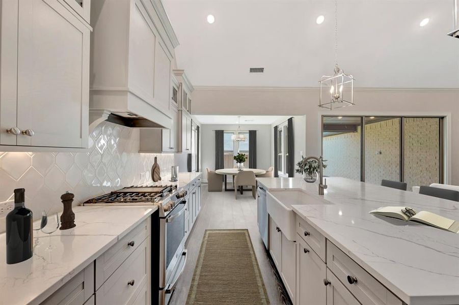 Furnished interior view inside a new home in Sterling Greene, Arlington (Image 9). Furnished interior view inside a new home in Sterling Greene, Arlington (Image 9).