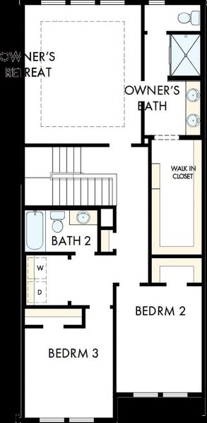 2D floor plan layout of this home in Westwood Reserve, Charlotte, NC (Image 3). 2D floor plan layout of this home in Westwood Reserve, Charlotte, NC (Image 3).