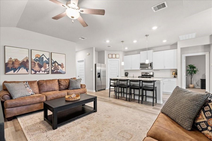 Furnished interior view inside a new home in , Texas City (Image 9). Furnished interior view inside a new home in , Texas City (Image 9).