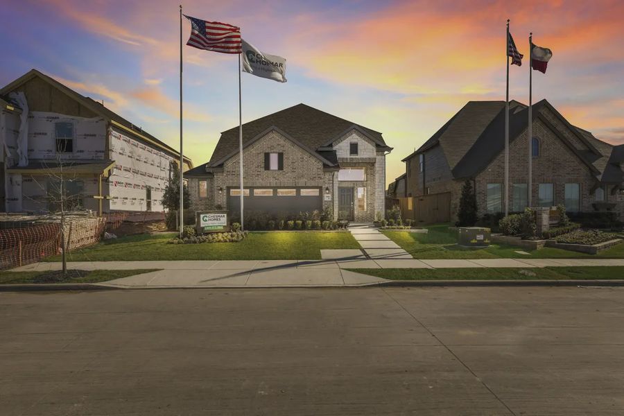 Representative exterior photo of a completed home built from the Portland by Chesmar Homes in Heartland 40's, Heartland, TX (Image 18).