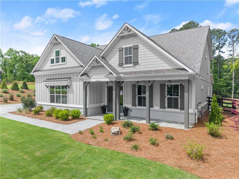 Front exterior of a new home in , Gainesville, GA, highlighting curb appeal (Image 35).