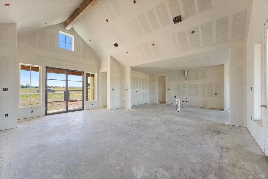 Open living space seamlessly connects to the kitchen, perfect for entertaining. Open living space seamlessly connects to the kitchen, perfect for entertaining.