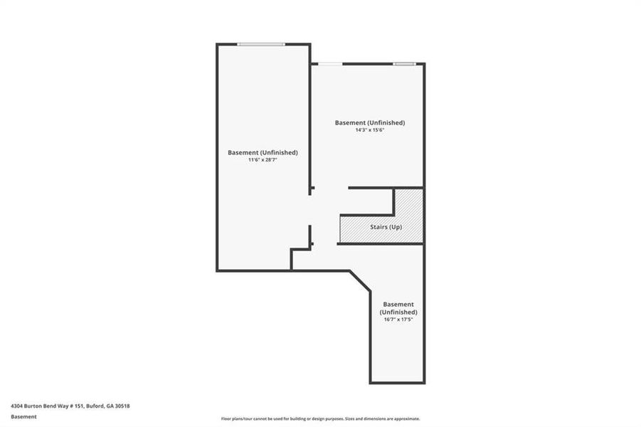2D floor plan layout of this home in Millcroft Townhomes, Buford, GA (Image 6).