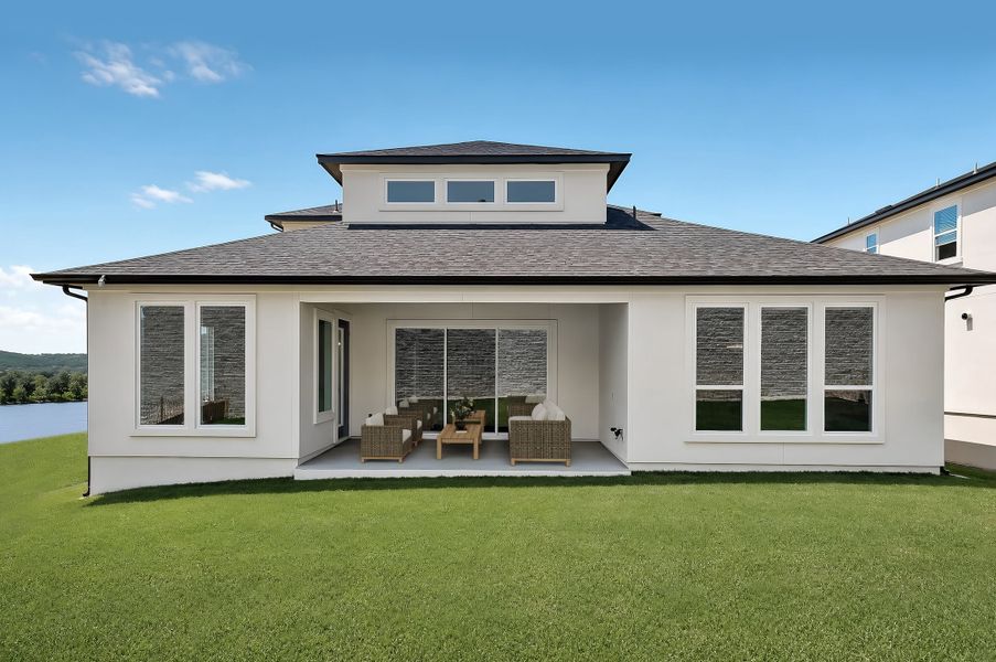 Representative exterior details of a home built from the Parmer by Taylor Morrison in Travisso, Leander (Image 27).