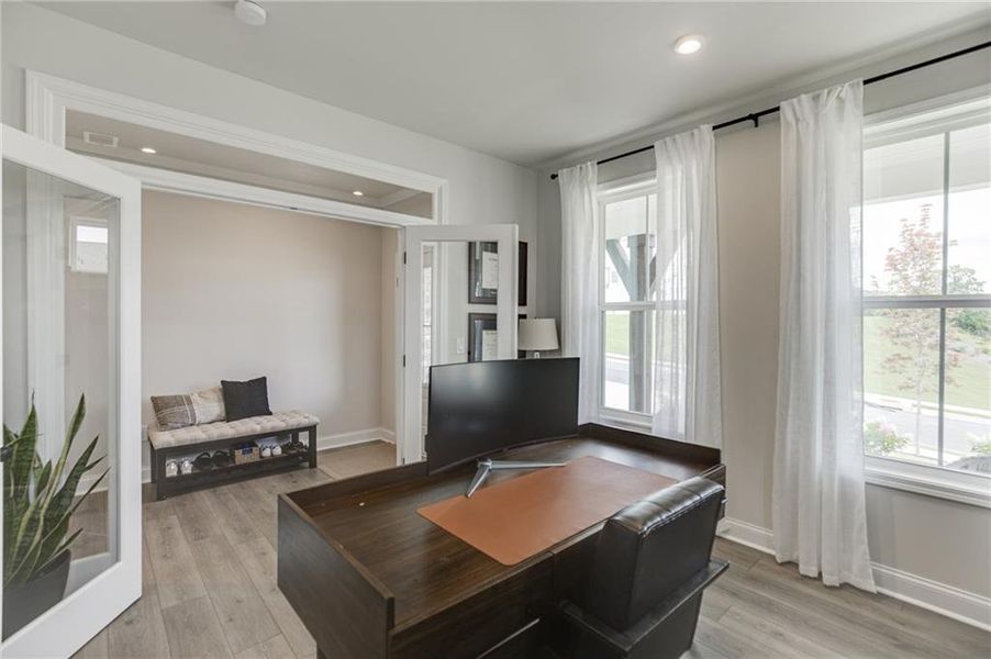 Furnished interior view inside a new home in Tiberon Woods, Cumming (Image 16). Furnished interior view inside a new home in Tiberon Woods, Cumming (Image 16).