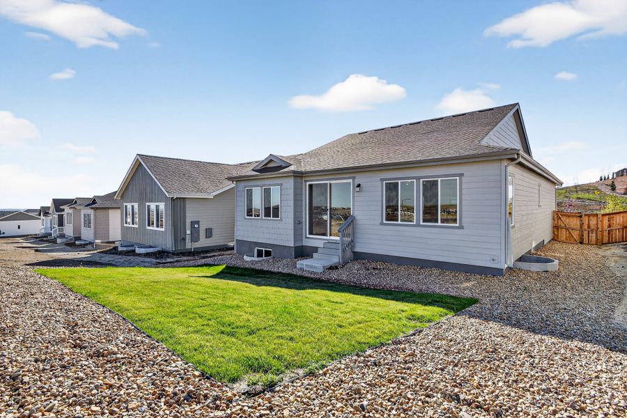 Exterior details and patio area of a home in Trailstone City Collection, Arvada (Image 3).