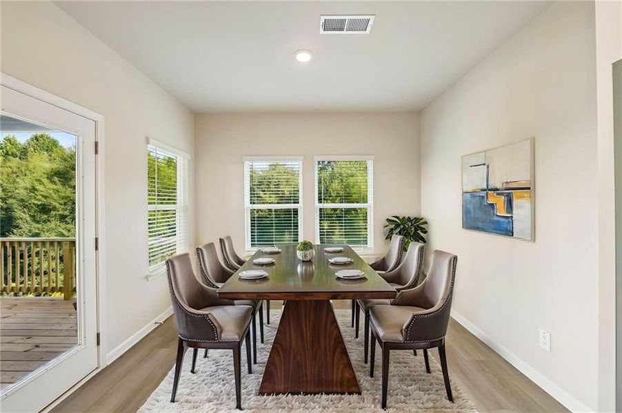 Furnished interior view inside a new home in Hemingway - Reserve Series, Cumming (Image 8). Furnished interior view inside a new home in Hemingway - Reserve Series, Cumming (Image 8).