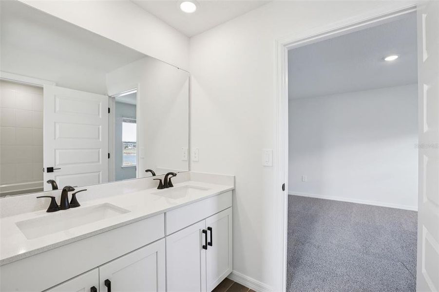 Furnished interior view inside a new home in Two Rivers - Signature Series, Zephyrhills (Image 6). Furnished interior view inside a new home in Two Rivers - Signature Series, Zephyrhills (Image 6).