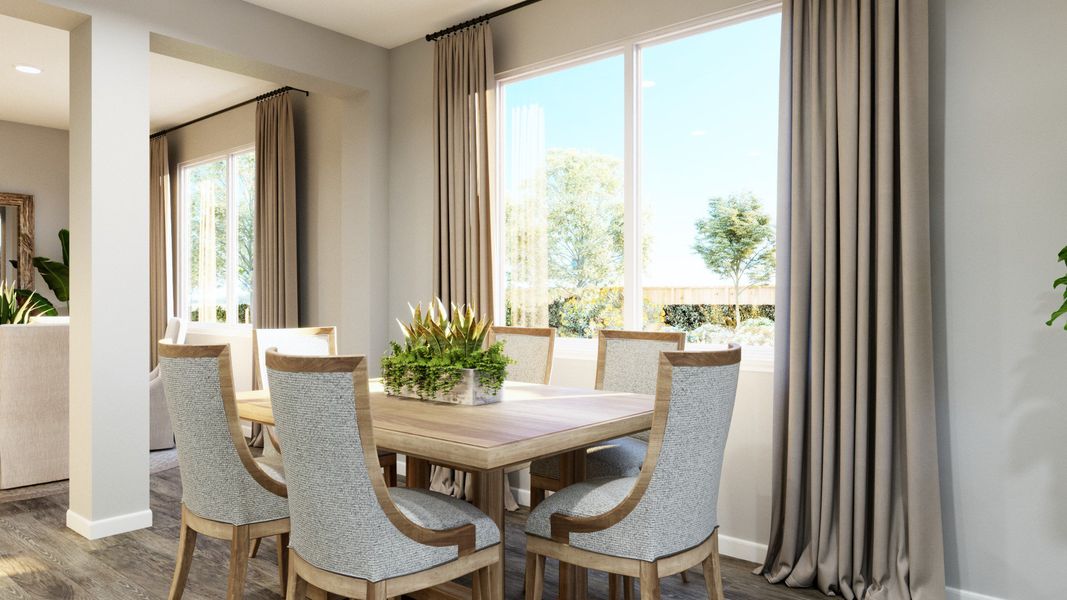 Representative furnished interior of a home built from the The Emilia by Legend Homes in Rocky Creek Crossing, Crowley (Image 9).