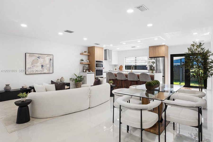 Furnished interior view inside a new home in , Miami (Image 15).