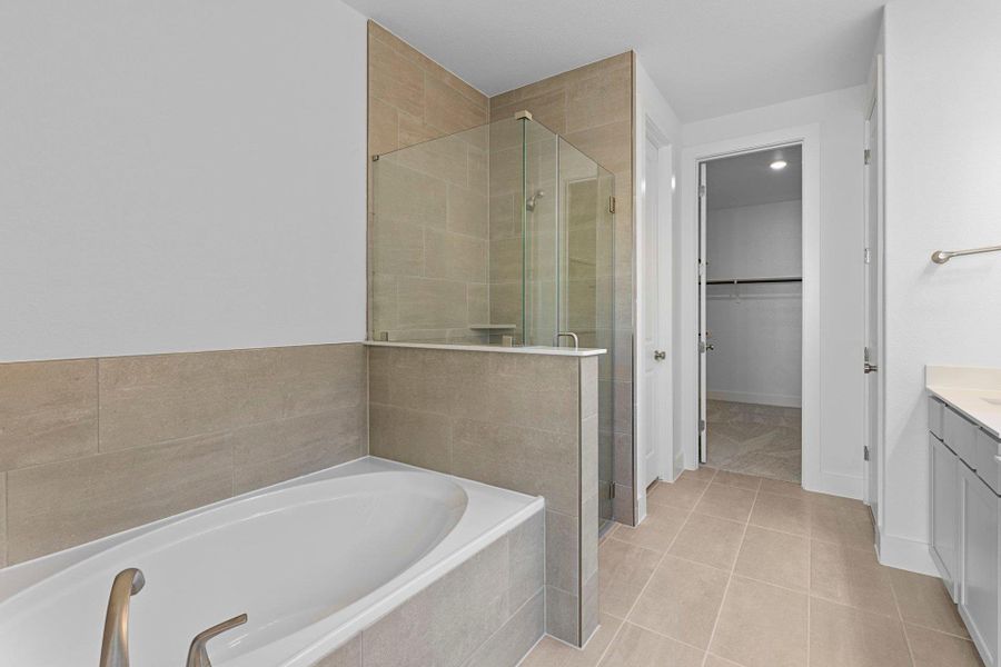 Primary Bath retreat with garden tub & walk-in shower