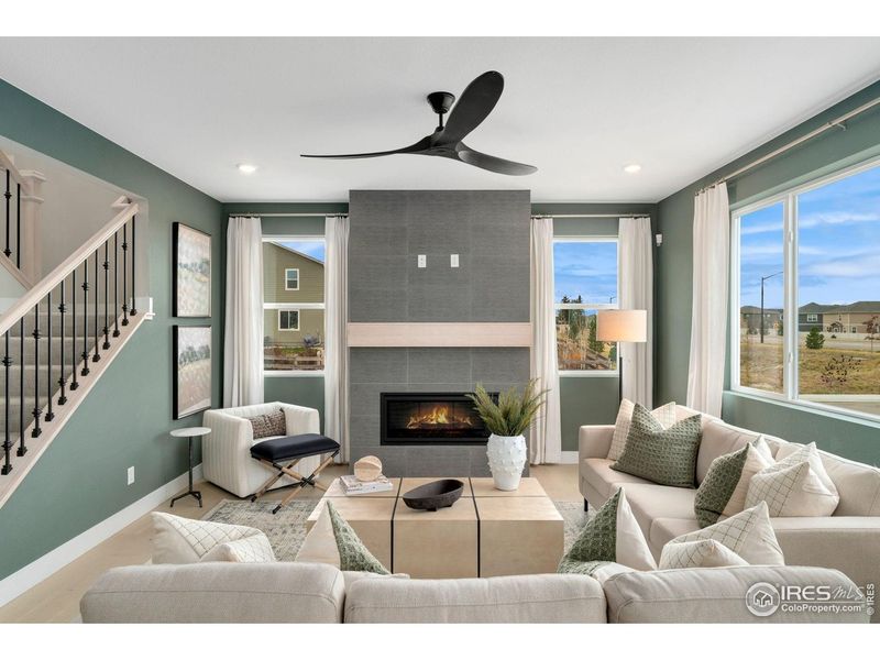 Furnished interior view inside a new home in Hidden Creek, Frederick (Image 26). Furnished interior view inside a new home in Hidden Creek, Frederick (Image 26).