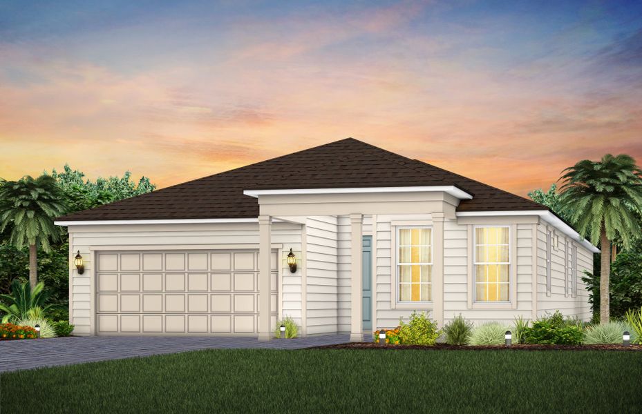 Representative exterior photo of a completed home built from the Concord by Pulte Homes in The Preserve at Bannon Lakes, St. Augustine, FL (Image 17). Representative exterior photo of a completed home built from the Concord by Pulte Homes in The Preserve at Bannon Lakes, St. Augustine, FL (Image 17).