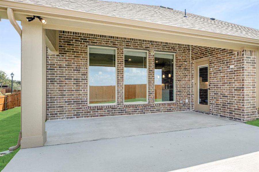 Exterior details and patio area of a home in Villages of Walnut Grove, Midlothian (Image 2). Exterior details and patio area of a home in Villages of Walnut Grove, Midlothian (Image 2).