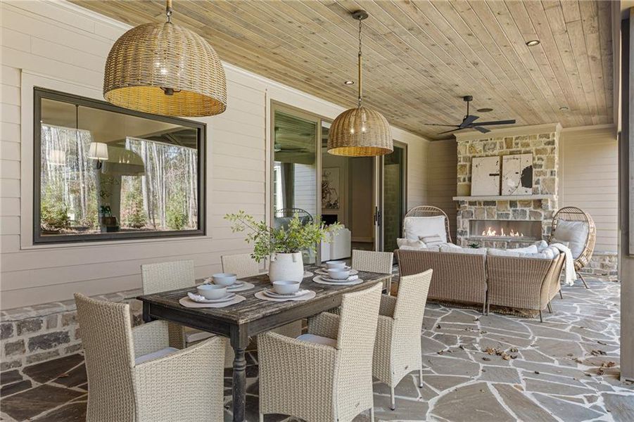 Exterior details and patio area of a home in , Roswell (Image 3). Exterior details and patio area of a home in , Roswell (Image 3).