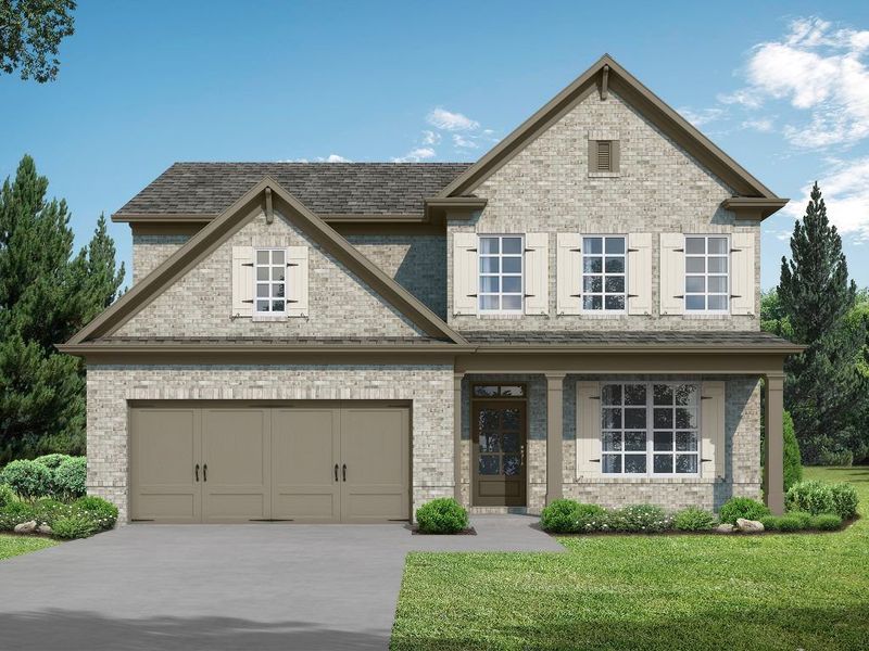 Representative exterior photo of a completed home built from the The Everglade by Walker Anderson Homes in Hemingway, Flowery Branch, GA (Image 1).