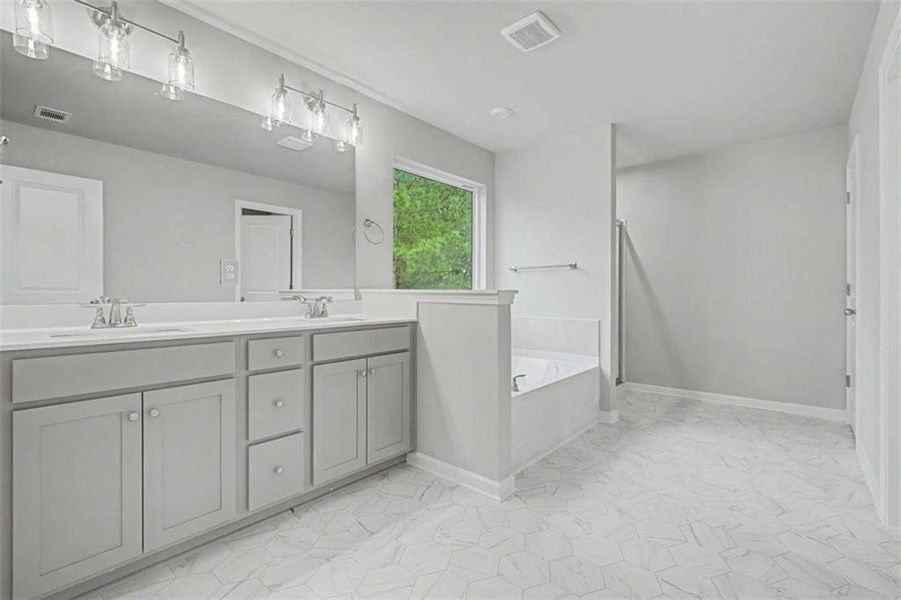 Furnished interior view inside a new home in The Reserve at Chapel Hill Phase II, Douglasville (Image 7).