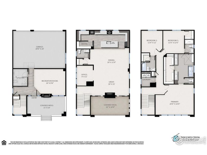 2D floor plan layout of this home in Baseline, Broomfield, CO (Image 5).