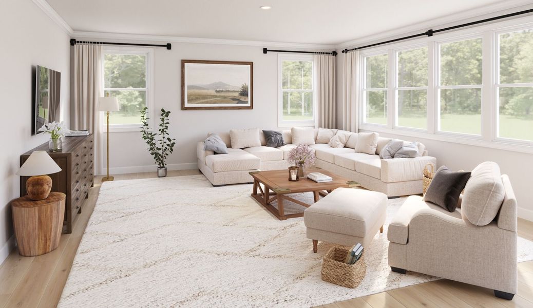 Photo representation of the Henderson plan. Colors, finishes and options will vary.