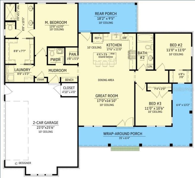 2D floor plan layout of this home in , Dade City, FL (Image 3).