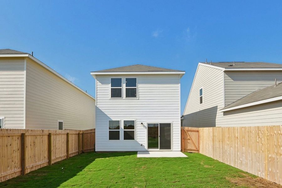 Representative exterior details of a home built from the Compass by Starlight Homes in The Wilder, Adkins (Image 3).