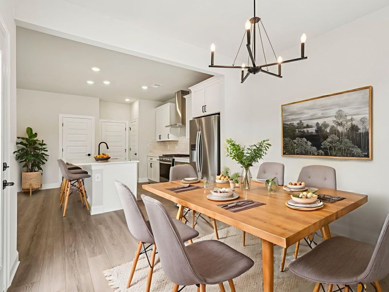 The Dallas Basement floorplan with the Upscale Rustic Linen interior package.