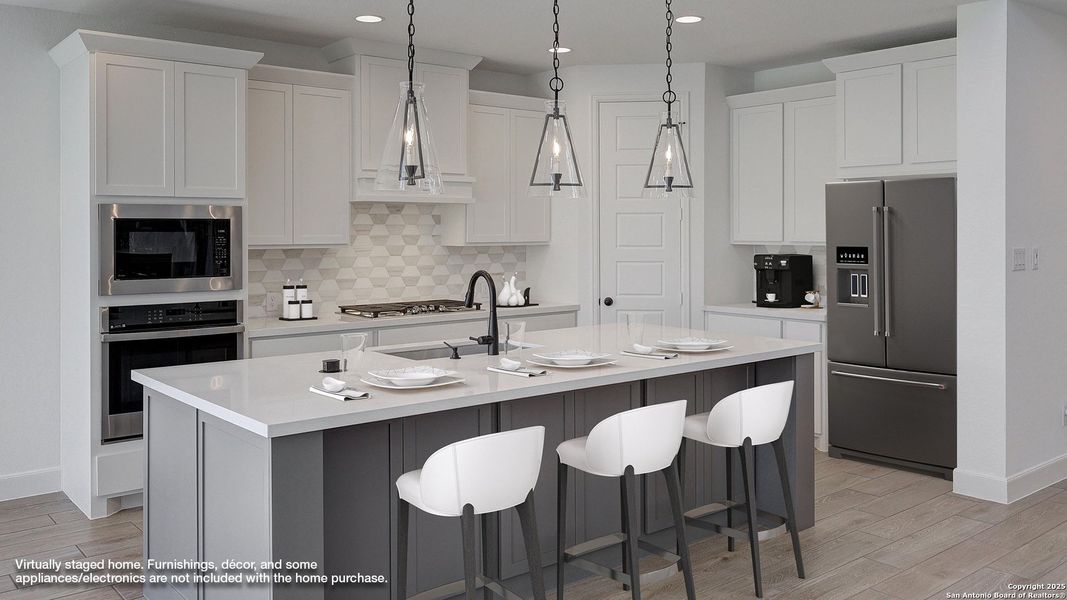 Furnished interior view inside a new home in Esperanza 50', Boerne (Image 11).