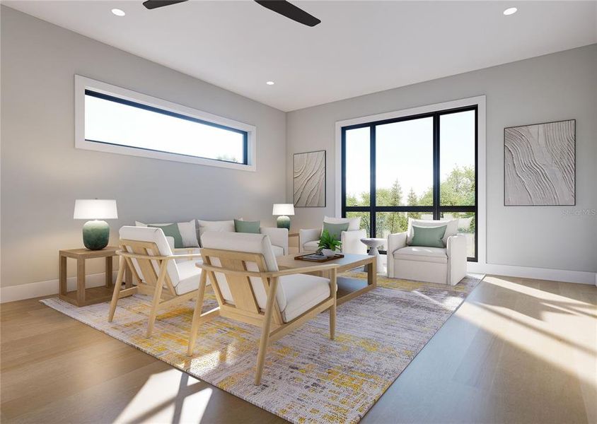 Furnished interior view inside a new home in , St. Petersburg (Image 15).