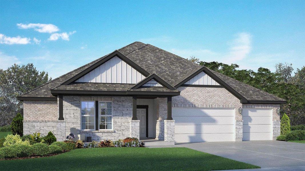 Representative exterior photo of a completed home built from the Parker II by D.R. Horton in Sterling Meadows, Salado, TX (Image 2). Representative exterior photo of a completed home built from the Parker II by D.R. Horton in Sterling Meadows, Salado, TX (Image 2).