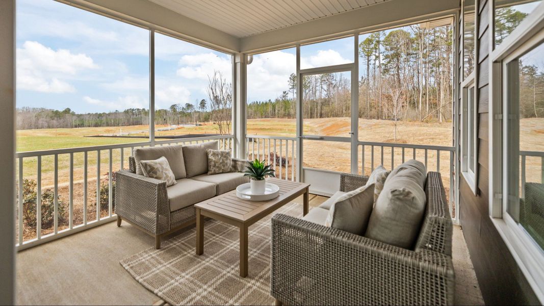 The Stonefield Plan by DRB Homes in McBride Indian Trail, NC - Patio
