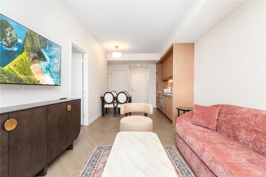 Furnished interior view inside a new home in , Miami (Image 12).