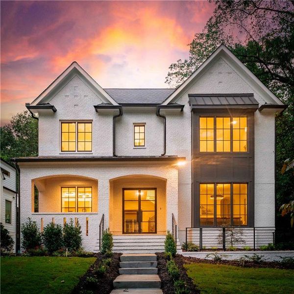Front exterior of a new home in , Atlanta, GA, highlighting curb appeal (Image 2). Front exterior of a new home in , Atlanta, GA, highlighting curb appeal (Image 2).