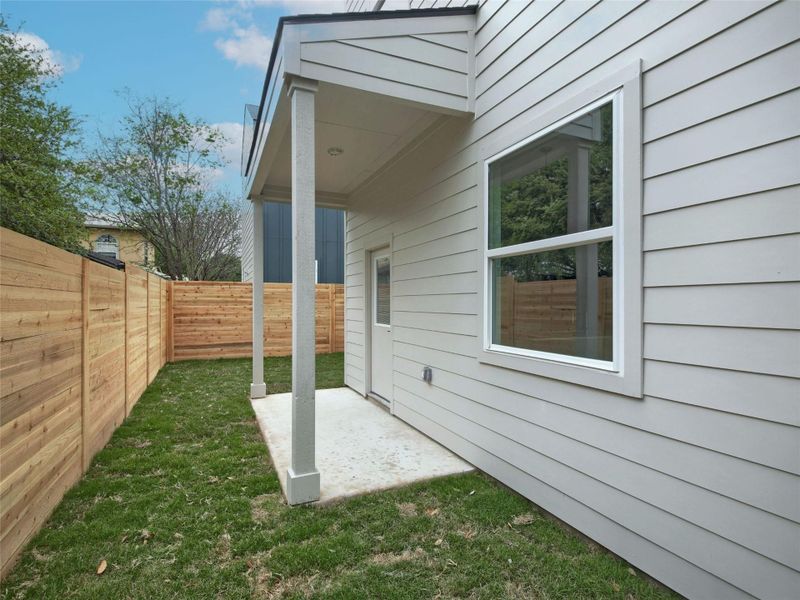 Exterior details and patio area of a home in , Austin (Image 4).
