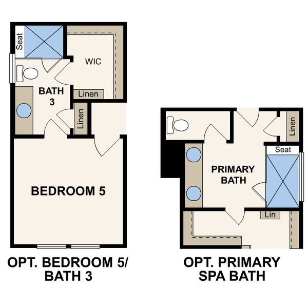 2D floor plan layout for the Park Lane by Century Communities in Liberty Collection at Fulshear Lakes, Fulshear, TX (Image 5).