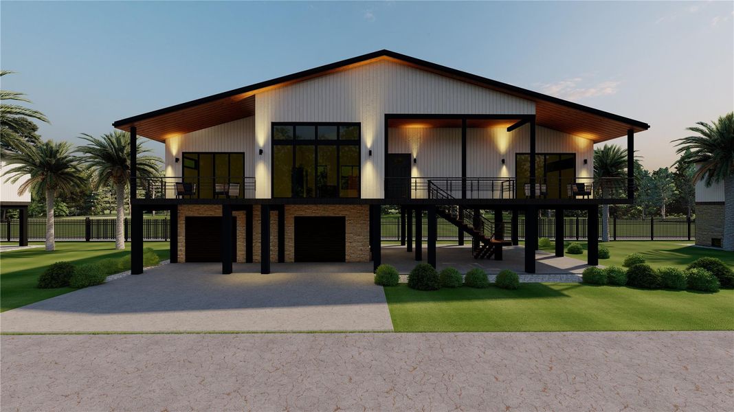 Front exterior of a new home in , San Leon, TX, highlighting curb appeal (Image 2).