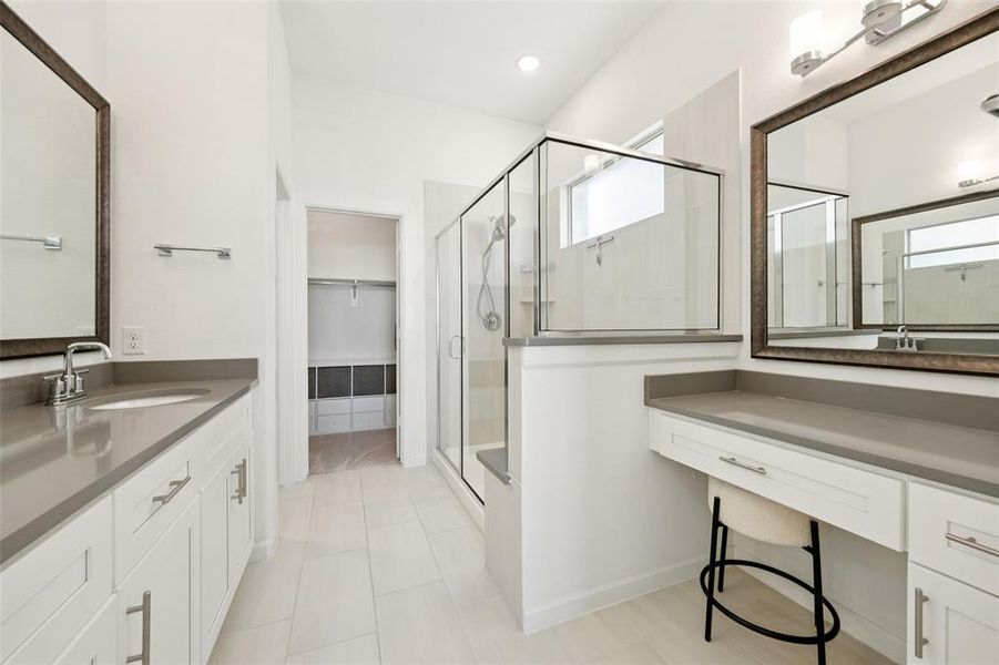 Furnished interior view inside a new home in Villas at the Station, Sachse (Image 23).