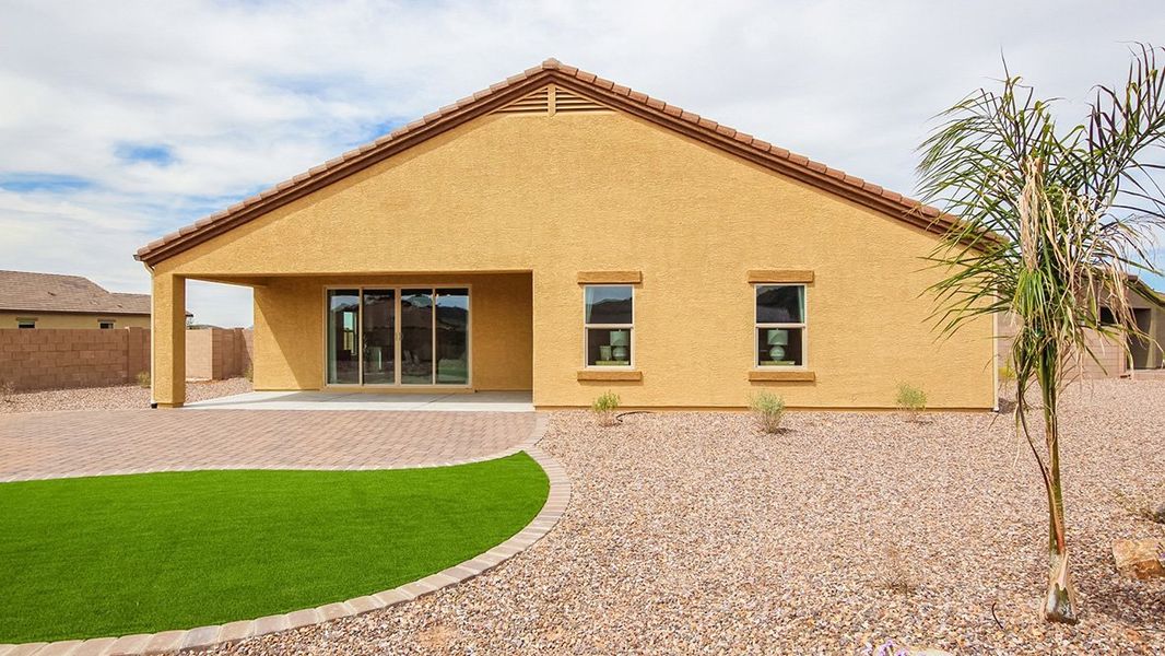 Representative exterior photo of a completed home built from the Citrine - Plan 5042 by D.R. Horton in Sycamore Vista, Vail, AZ (Image 24). Representative exterior photo of a completed home built from the Citrine - Plan 5042 by D.R. Horton in Sycamore Vista, Vail, AZ (Image 24).