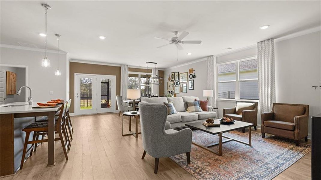 Furnished interior view inside a new home in Oak Ridge Meadows, Locust Grove (Image 15).